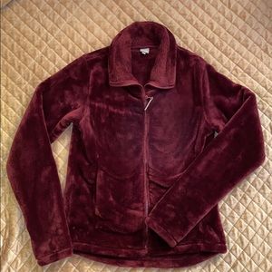 Bench Maroon Fleece Jacket Zip Up
